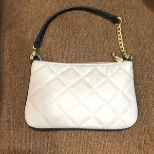 NWOT Betsy Johnson white quilted wristlet (new)